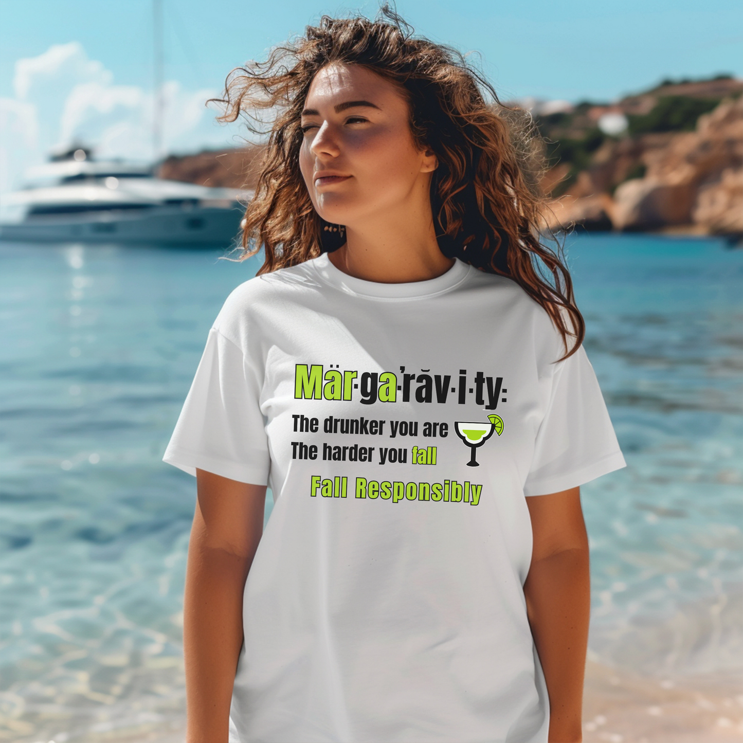 The Definition of Margaravity, Unisex Jersey T-Shirt in White