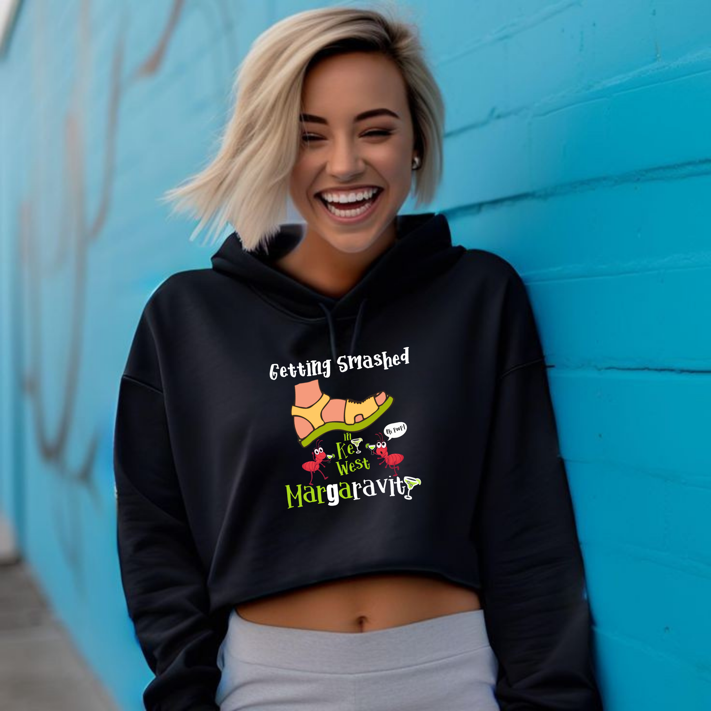 Getting Smashed, Lightweight Cropped Hoodie