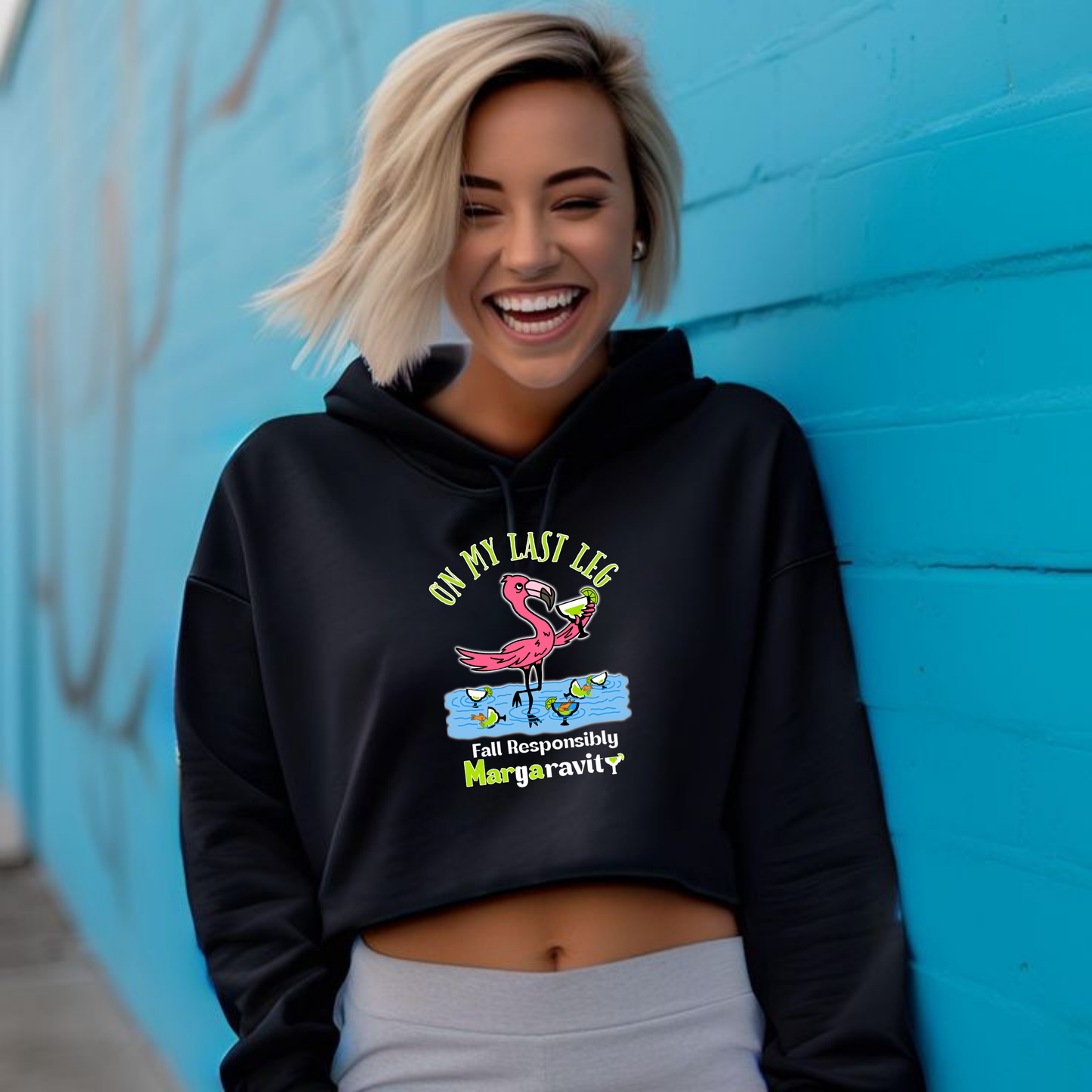 On My Last Leg, Lightweight Cropped Hoodie