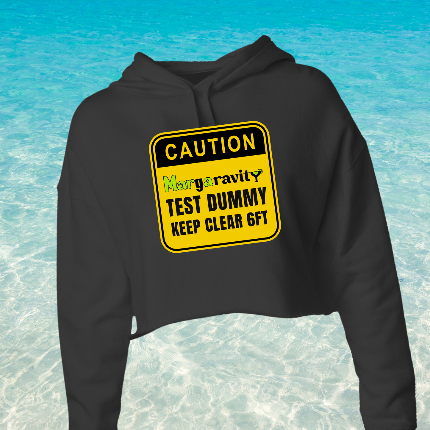 Margaravity Test Dummy, Lightweight Cropped Hoodie