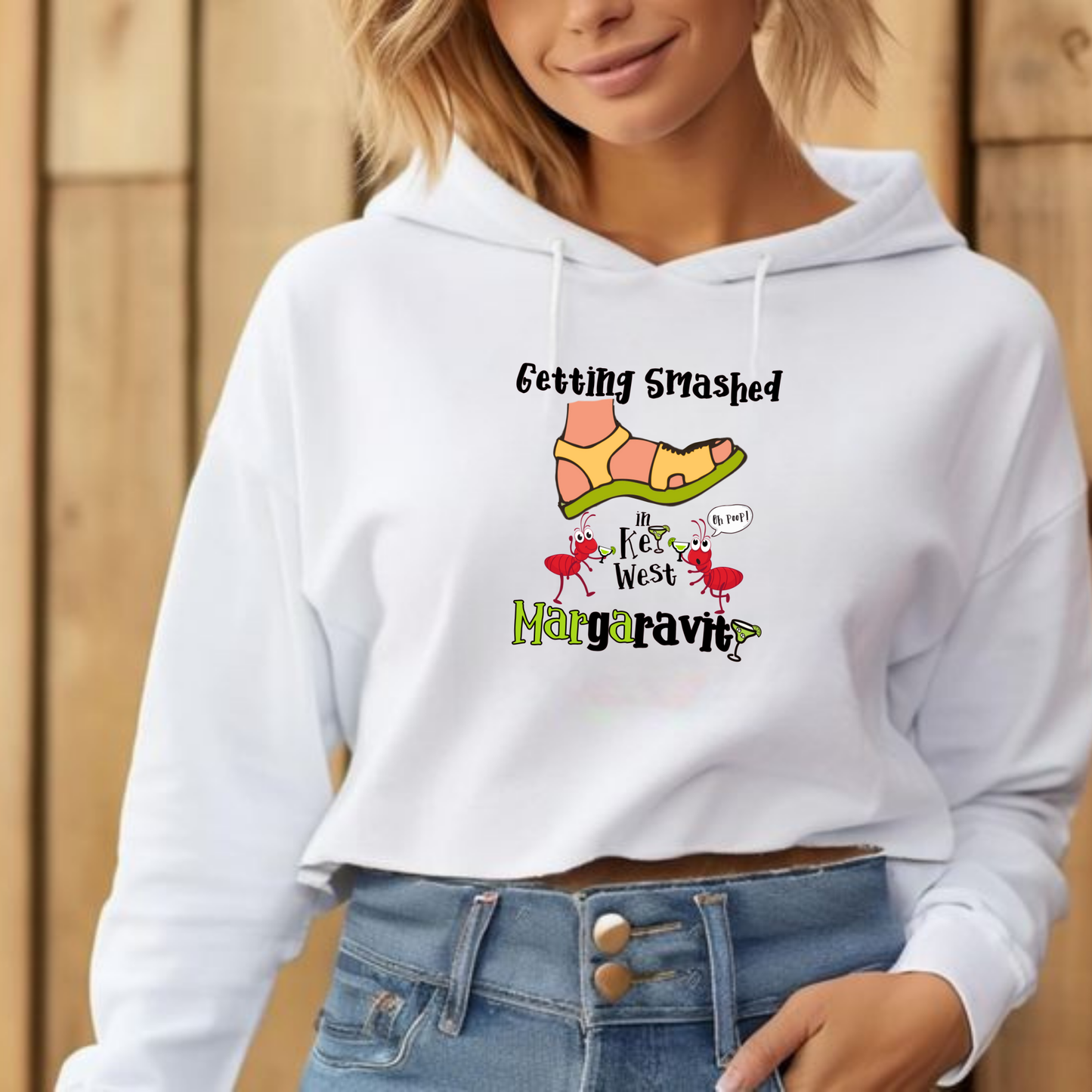 Getting Smashed, Lightweight Cropped Hoodie