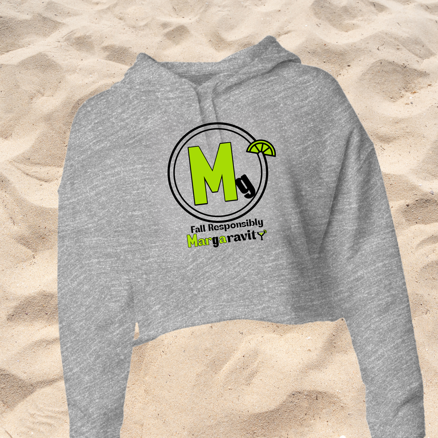 Margaravity Logo, Lightweight Cropped Hoodie