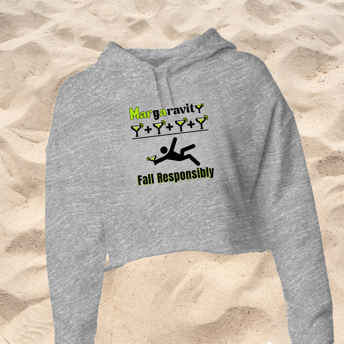 Margaravity Math, Lightweight Cropped Hoodie