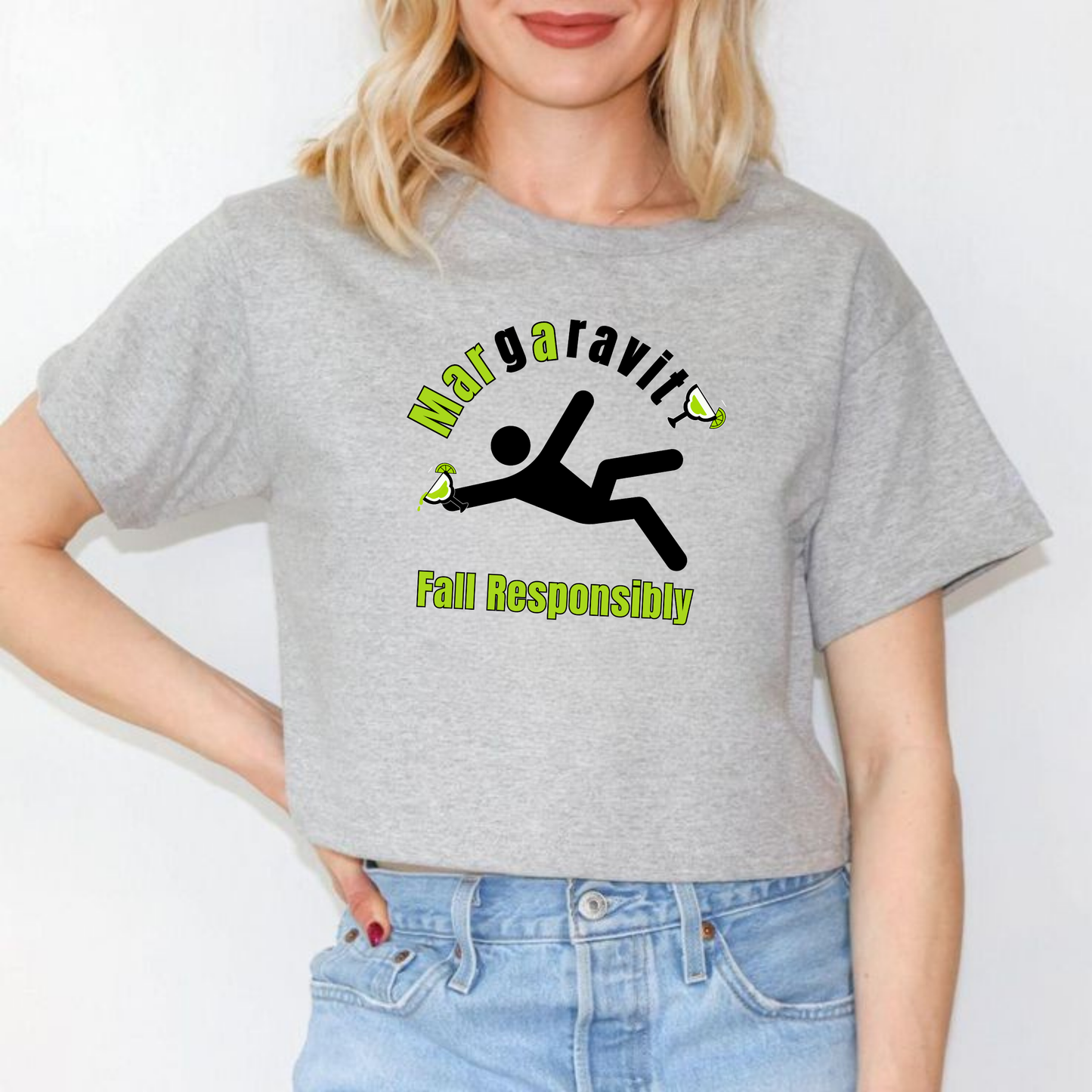 Margaravity Fall Responsibly, Street Crop Tee