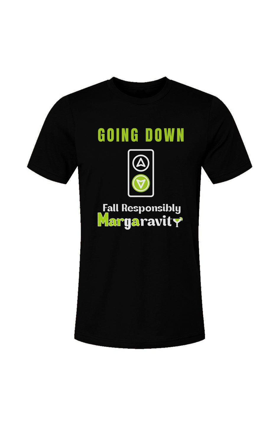 Going Down, Unisex Jersey T-Shirt in Black