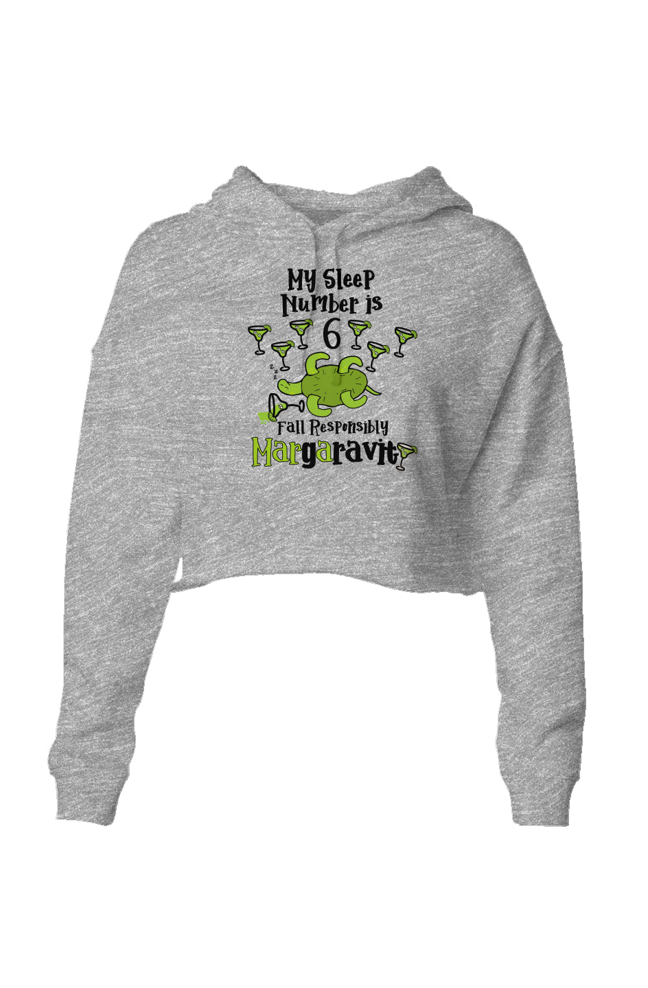 Sleep Number, Lightweight Cropped Hoodie