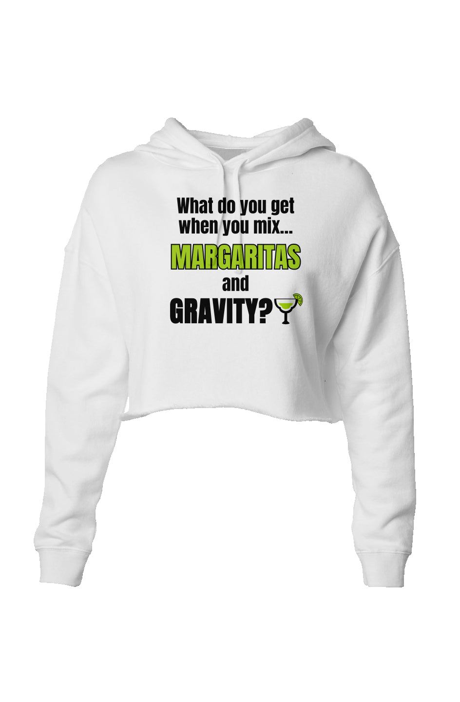 Margaravity Riddle, Lightweight Cropped Hoodie
