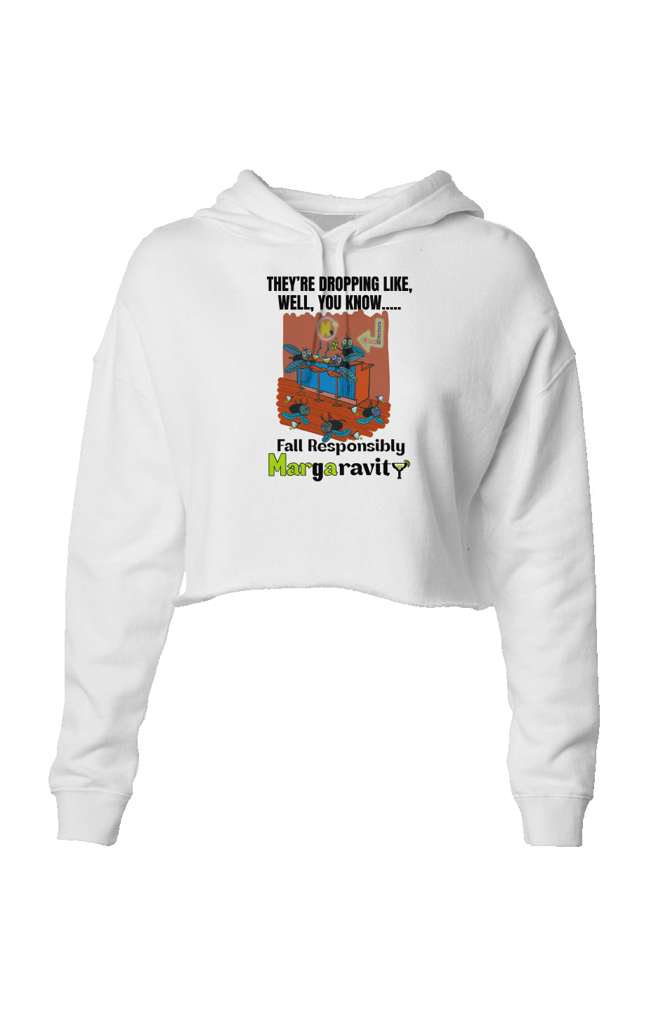 Dropping Like Flies, Lightweight Cropped Hoodie