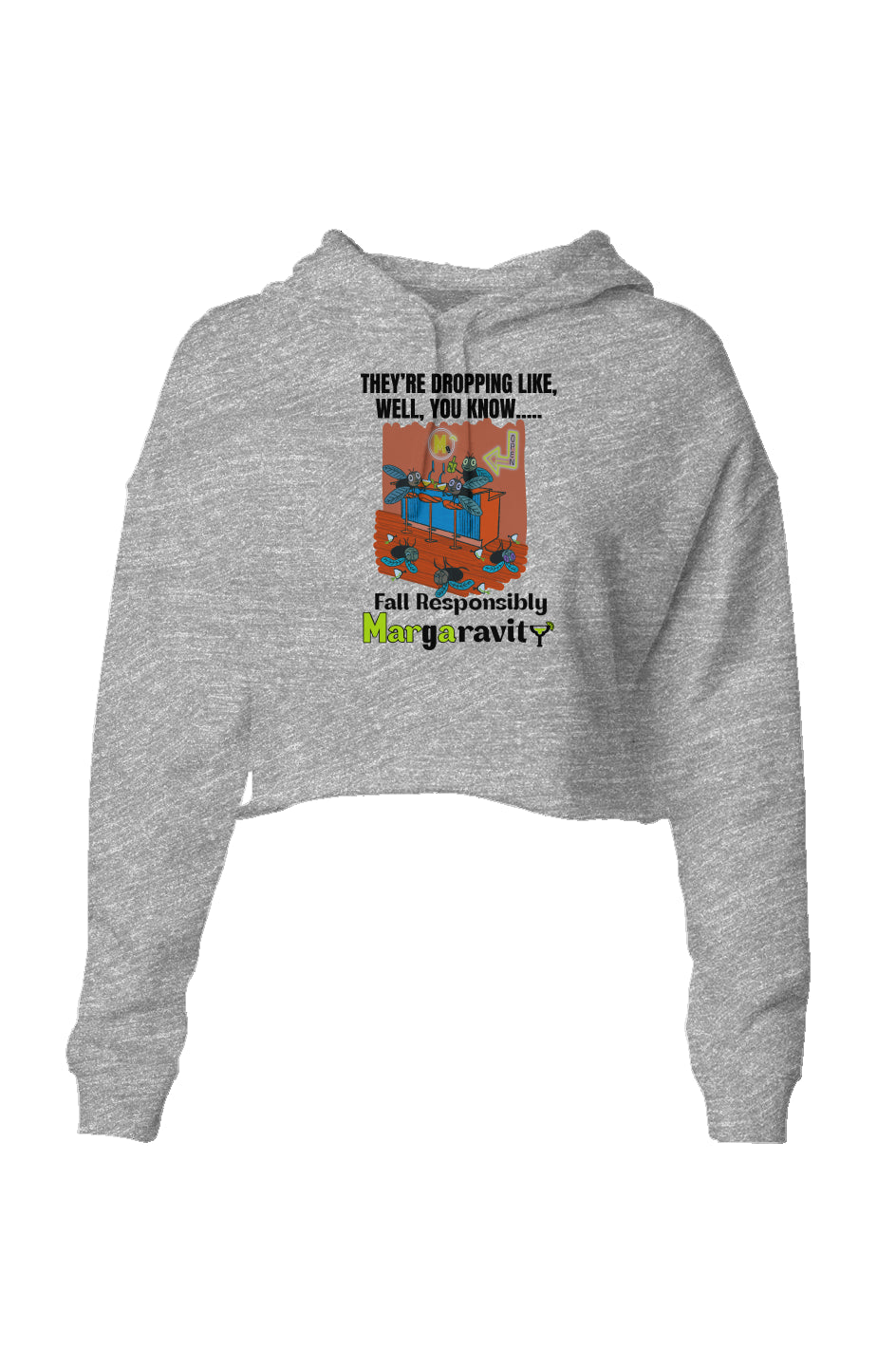 Dropping Like Flies, Lightweight Cropped Hoodie