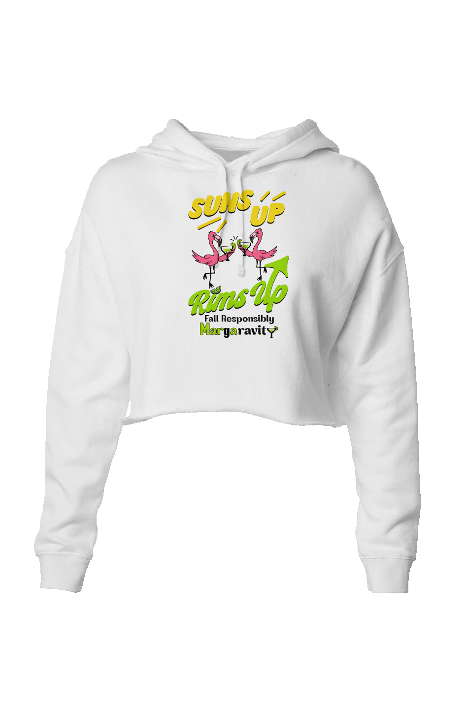 Suns Up Rims Up, Lightweight Cropped Hoodie