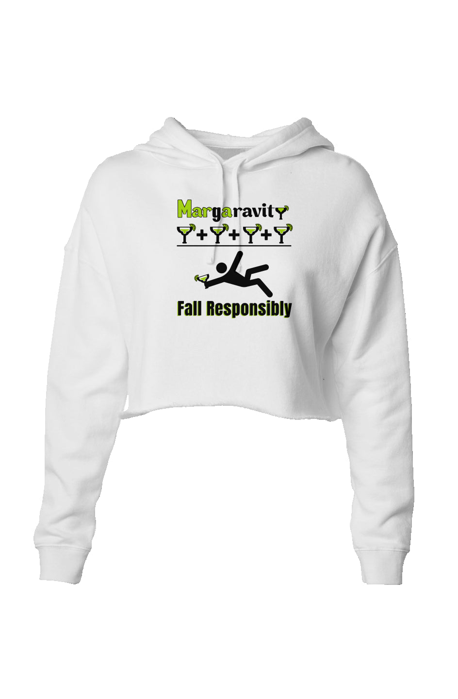 Margaravity Math, Lightweight Cropped Hoodie
