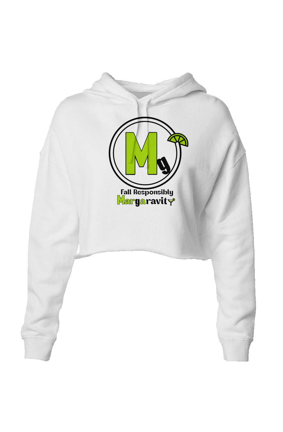 Margaravity Logo, Lightweight Cropped Hoodie
