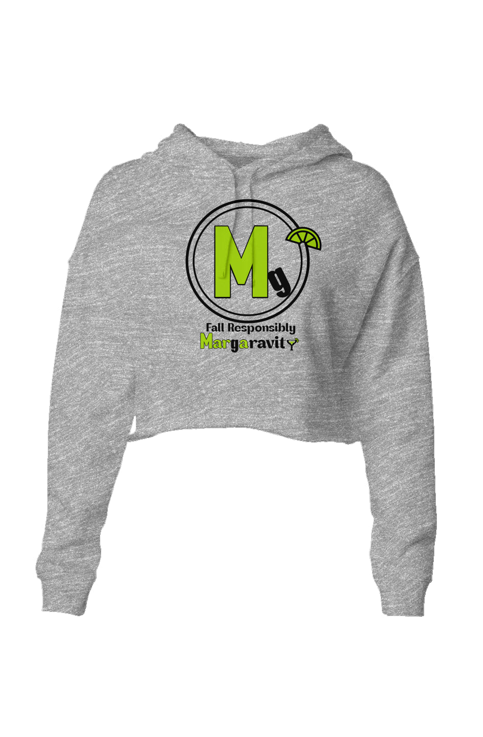 Margaravity Logo, Lightweight Cropped Hoodie