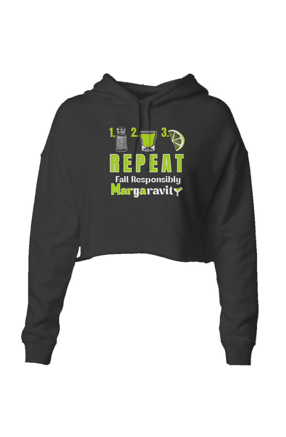1. 2. 3. REPEAT, Lightweight Cropped Hoodie