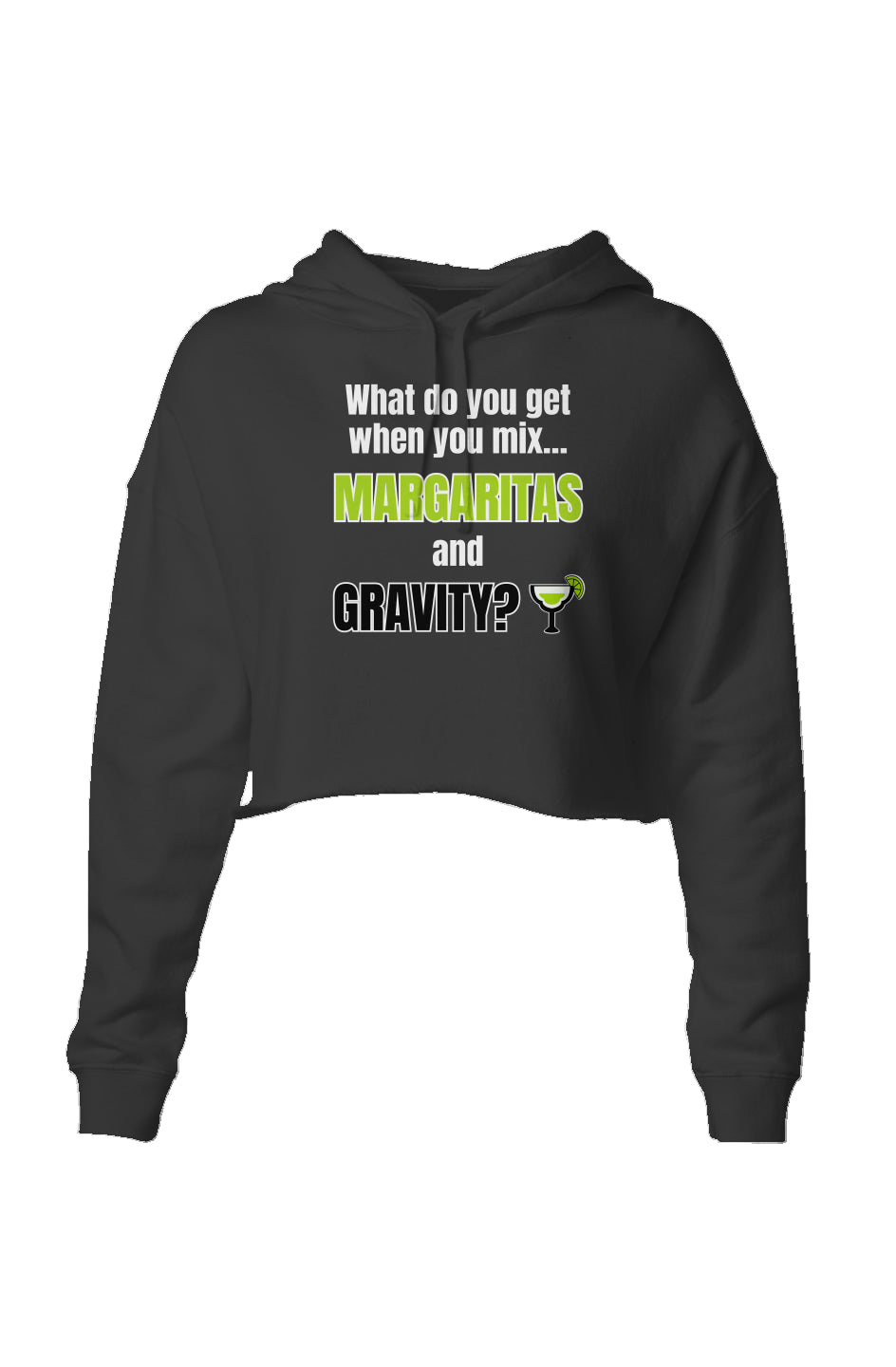 Margaravity Riddle, Lightweight Cropped Hoodie