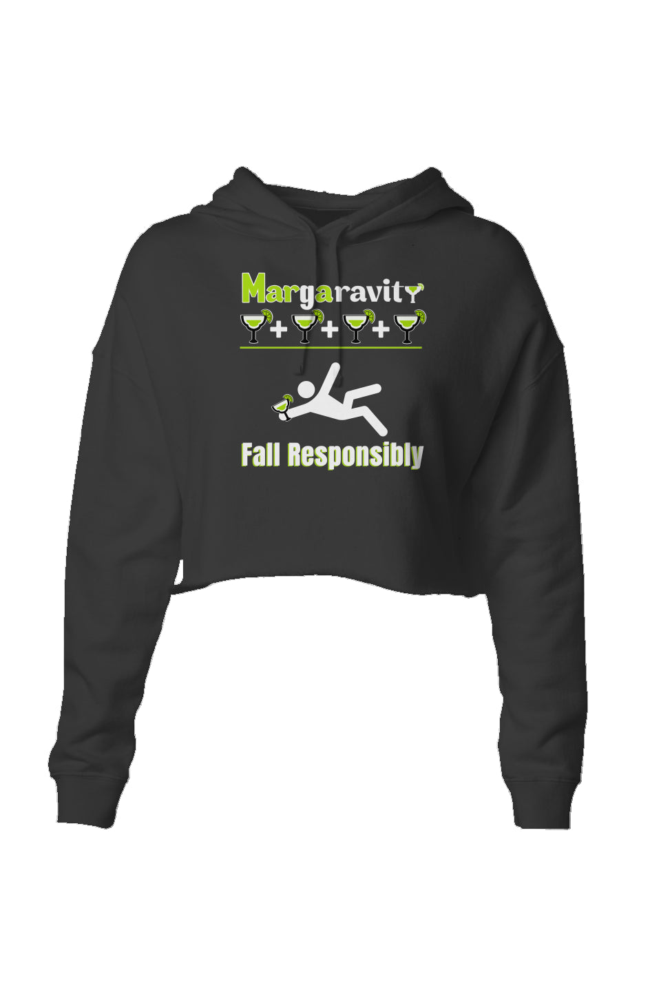 Margaravity Math, Lightweight Cropped Hoodie