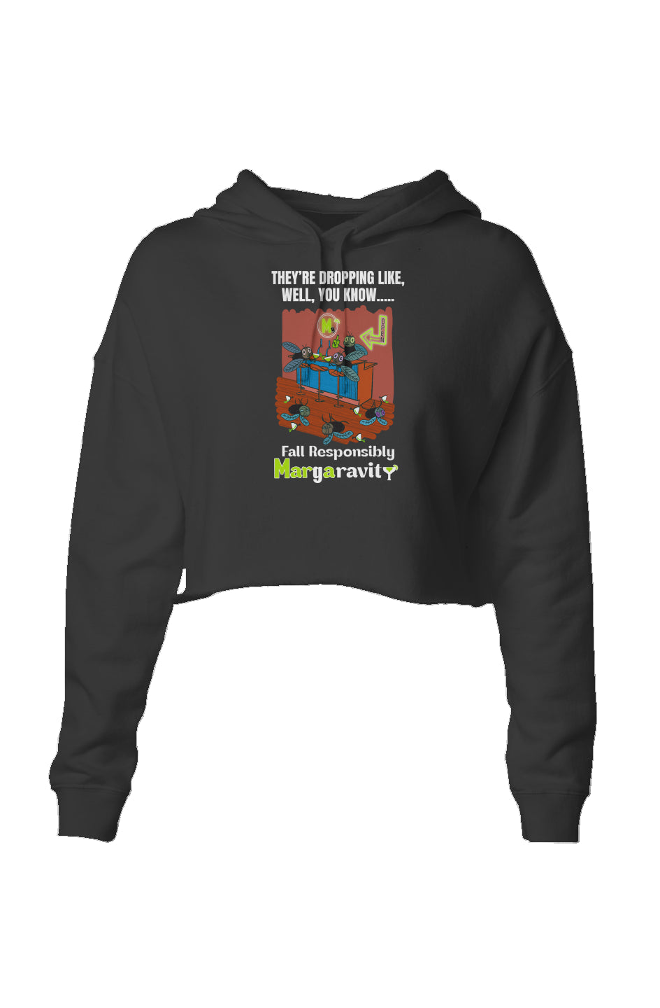 Dropping Like Flies, Lightweight Cropped Hoodie