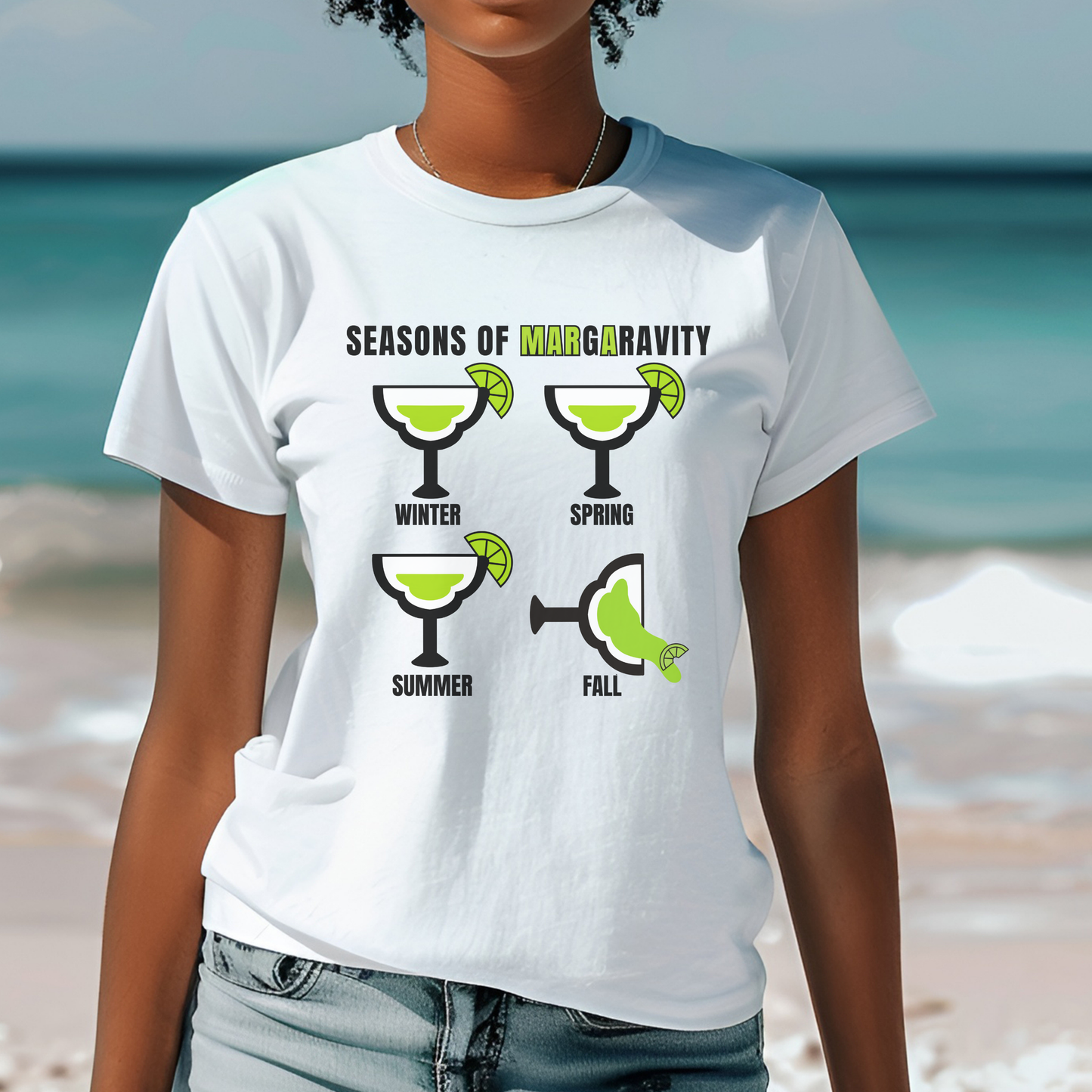 Seasons of Margaravity, Unisex Jersey T-Shirt in White