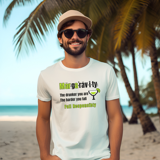 The Definition of Margaravity, Unisex Jersey T-Shirt in White