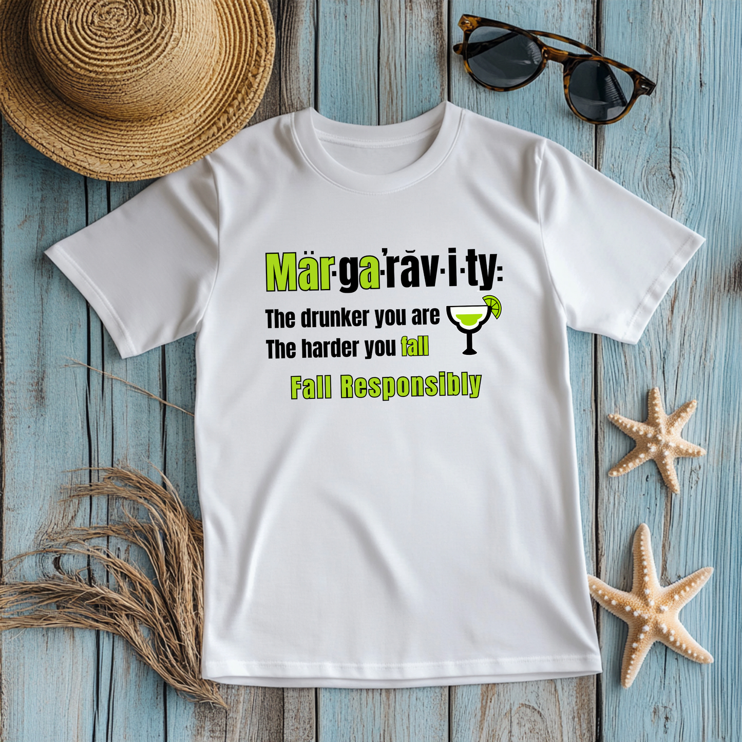 The Definition of Margaravity, Unisex Jersey T-Shirt in White