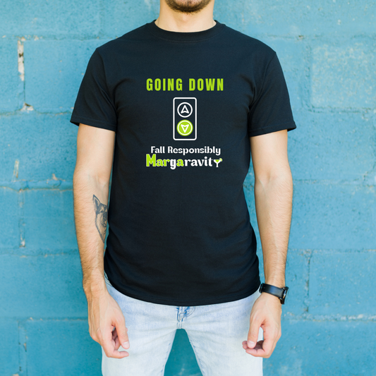 Going Down, Unisex Jersey T-Shirt in Black