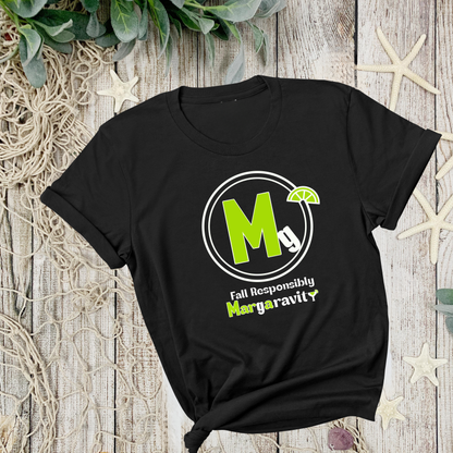 Margaravity Logo, Unisex Jersey T-Shirt in Black