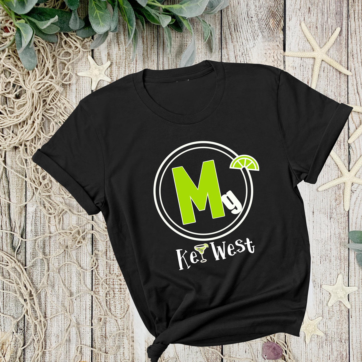 Maragaravity Logo Key West, Unisex Jersey T-Shirt in Black