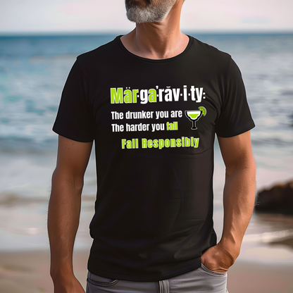 The Definition of Margaravity, Unisex Jersey T-Shirt in Black