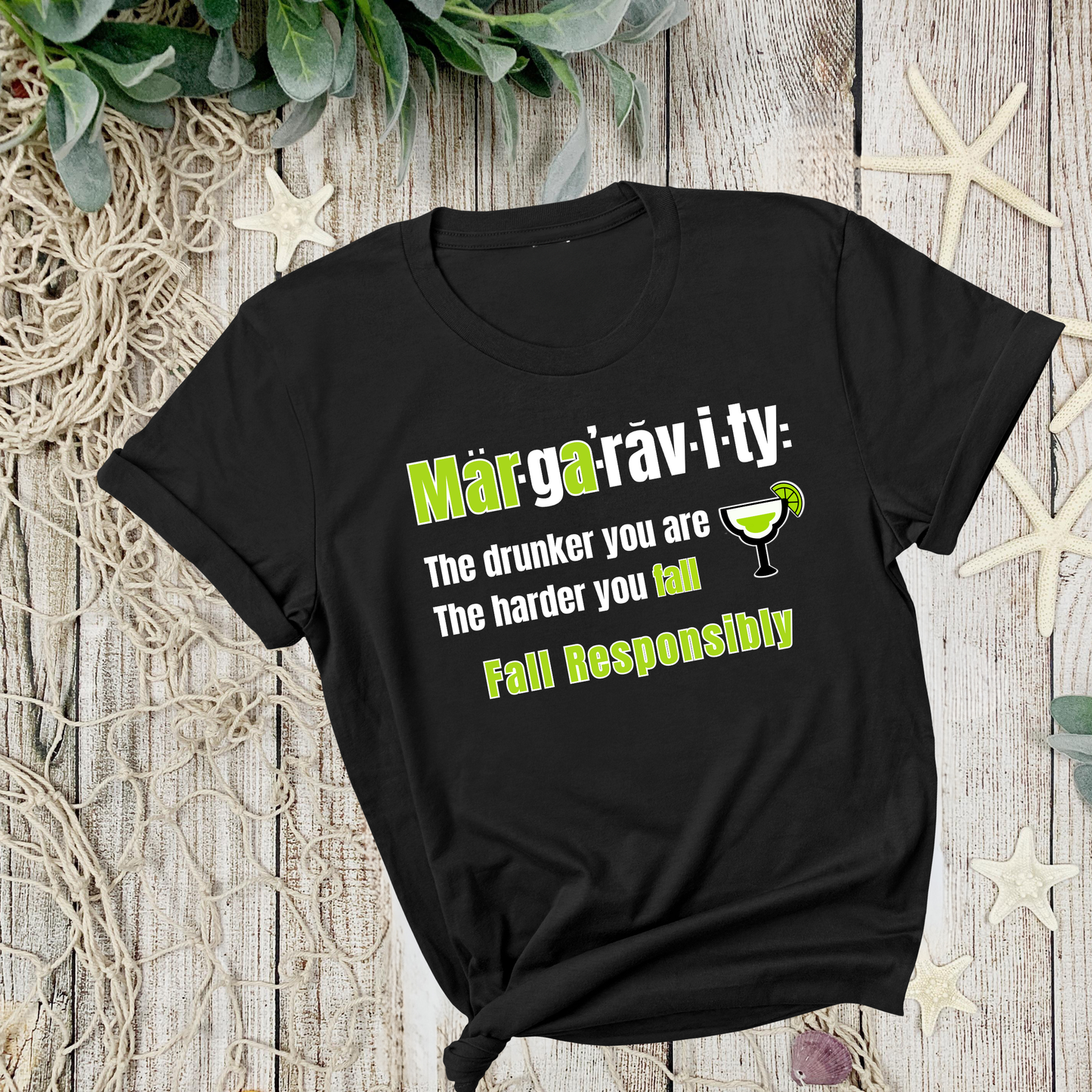 The Definition of Margaravity, Unisex Jersey T-Shirt in Black