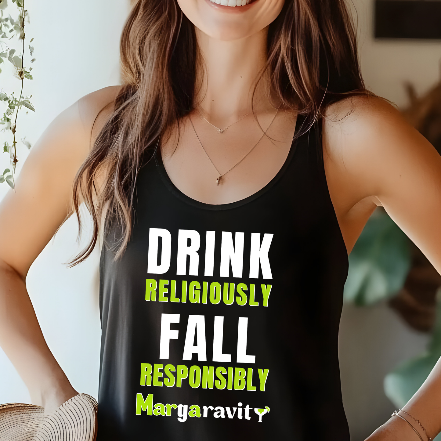 Drink Religiously Fall Responsibly, unisex tank