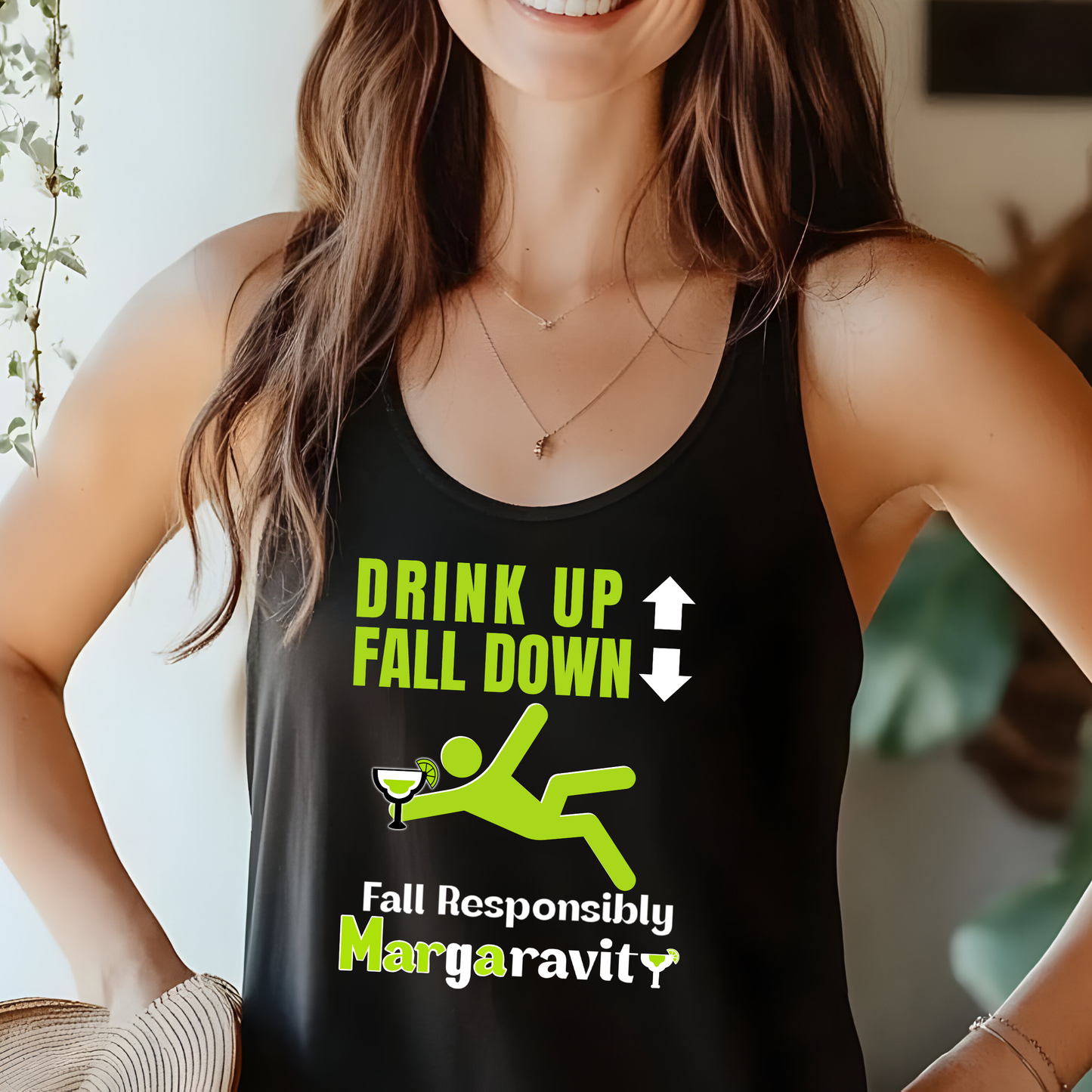 Drink Up Fall Down, unisex tank