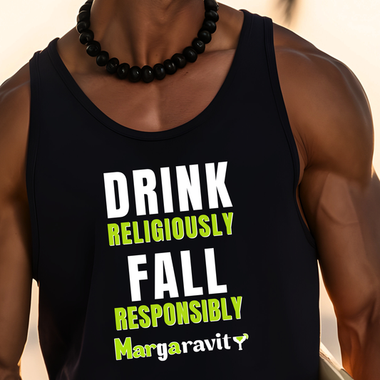 Drink Religiously Fall Responsibly, unisex tank