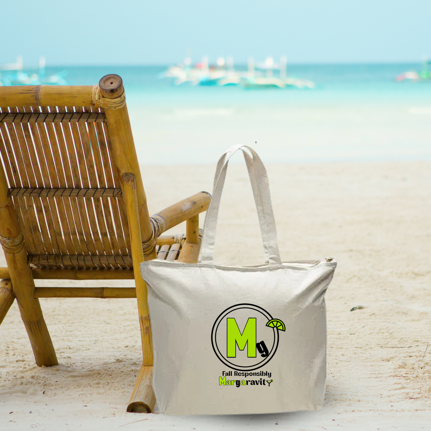 Margaravity Logo, 25L Zippered Tote