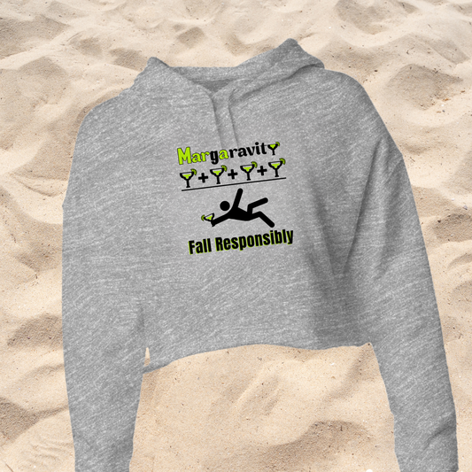 Margaravity Math, Lightweight Cropped Hoodie