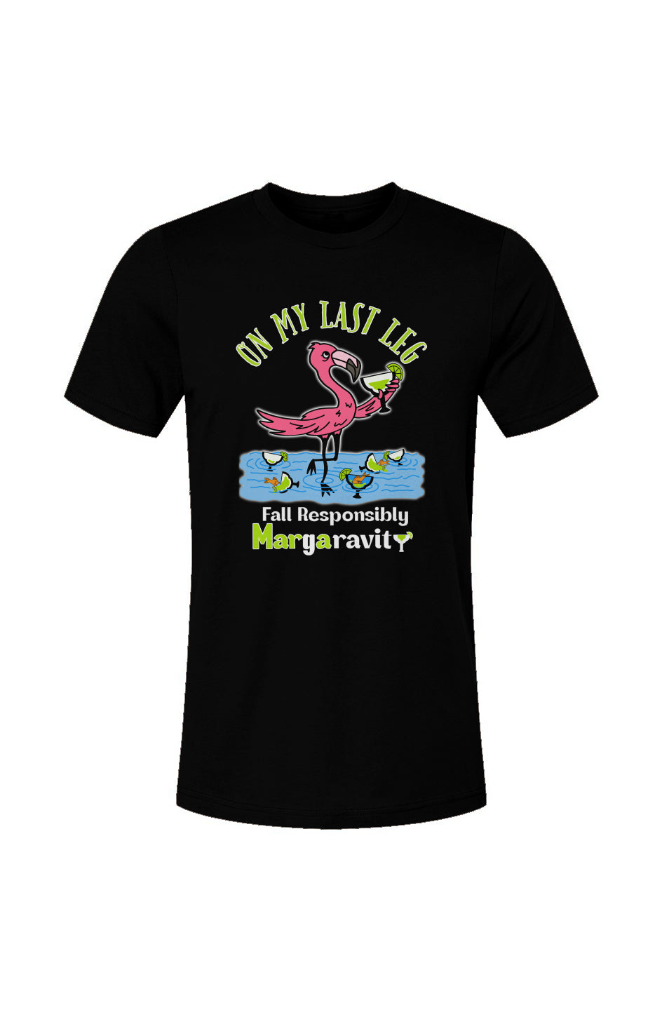 On My Last Leg, Unisex Jersey T-Shirt in Black