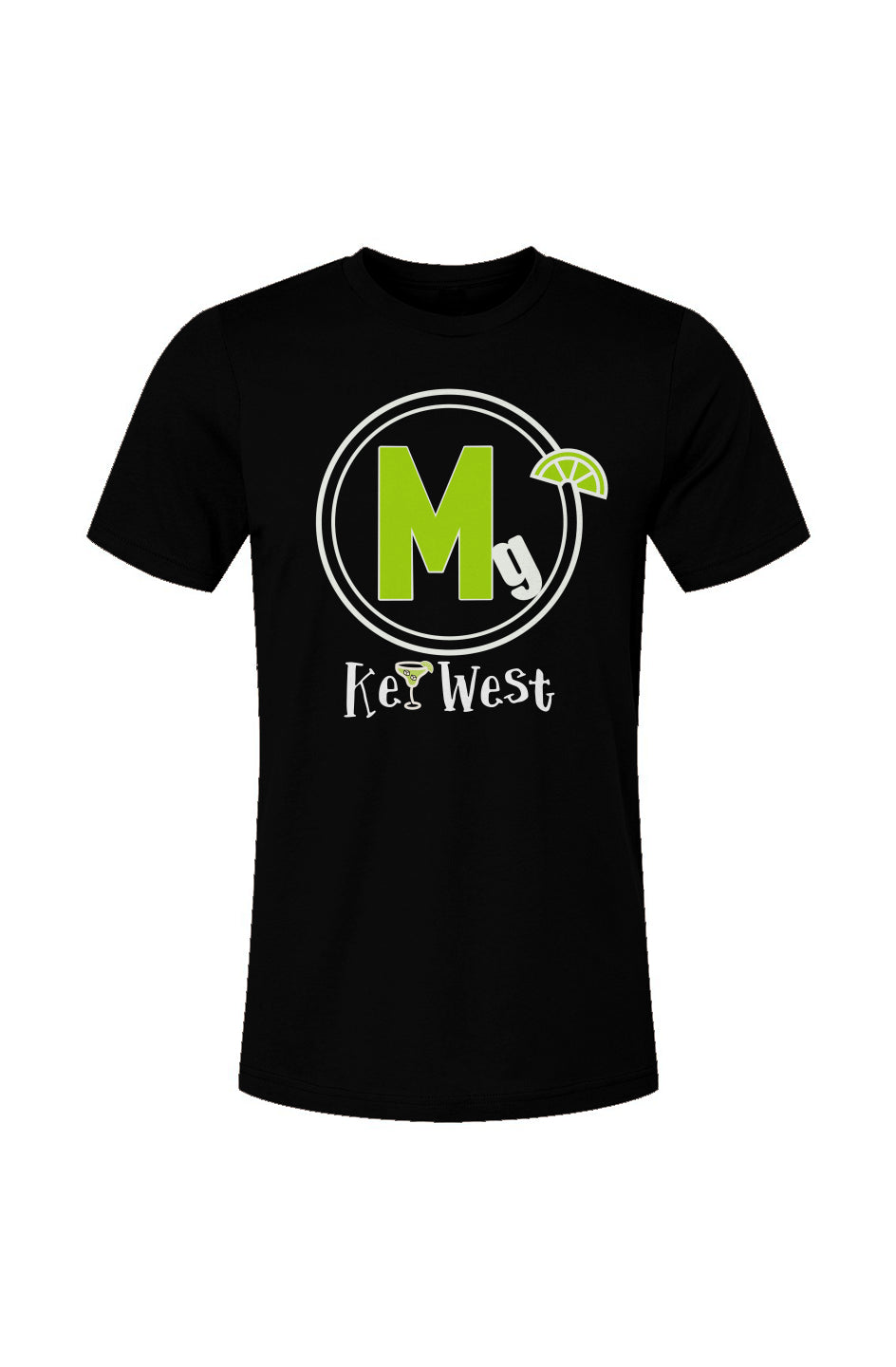 Maragaravity Logo Key West, Unisex Jersey T-Shirt in Black