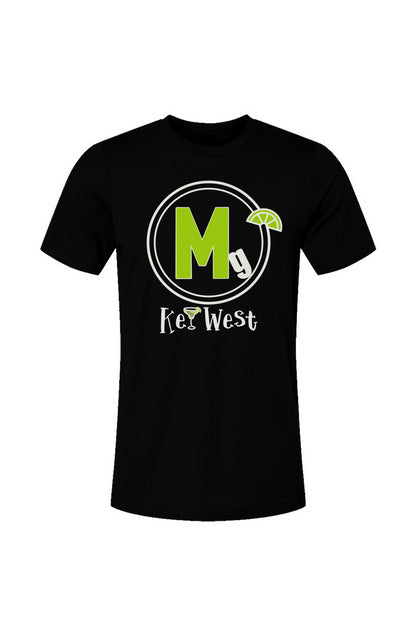 Maragaravity Logo Key West, Unisex Jersey T-Shirt in Black