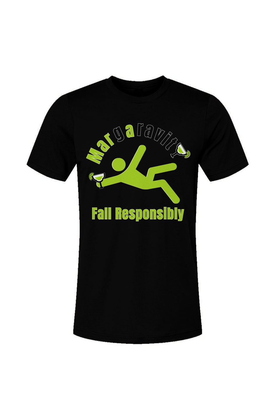 Fall Responsibly, Unisex Jersey T-Shirt in Black