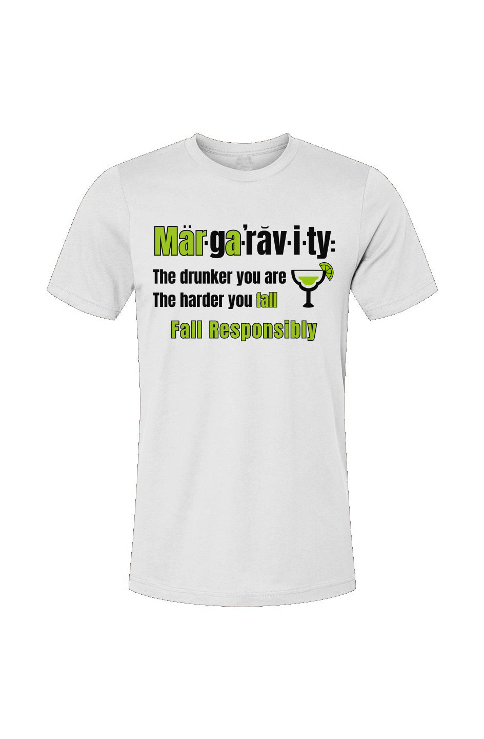 The Definition of Margaravity, Unisex Jersey T-Shirt in White