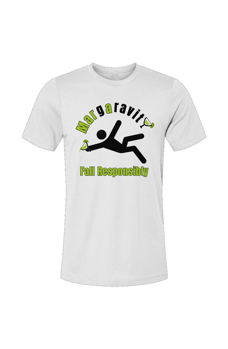 Fall Responsibly, Unisex Jersey T-Shirt in White