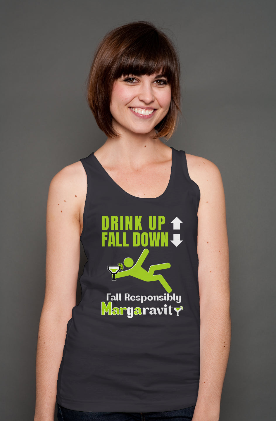 Drink Up Fall Down, unisex tank