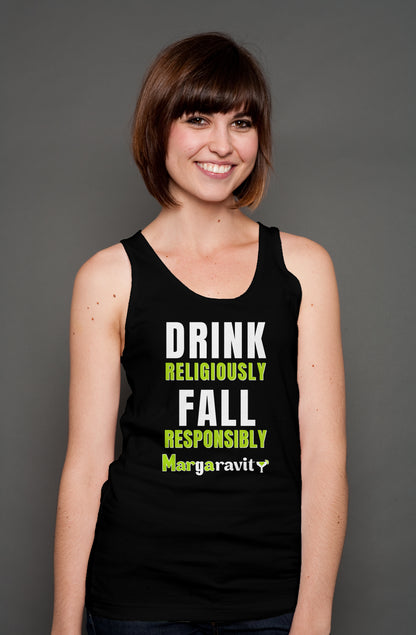 Drink Religiously Fall Responsibly, unisex tank