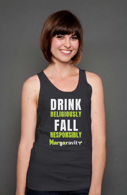 Drink Religiously Fall Responsibly, unisex tank