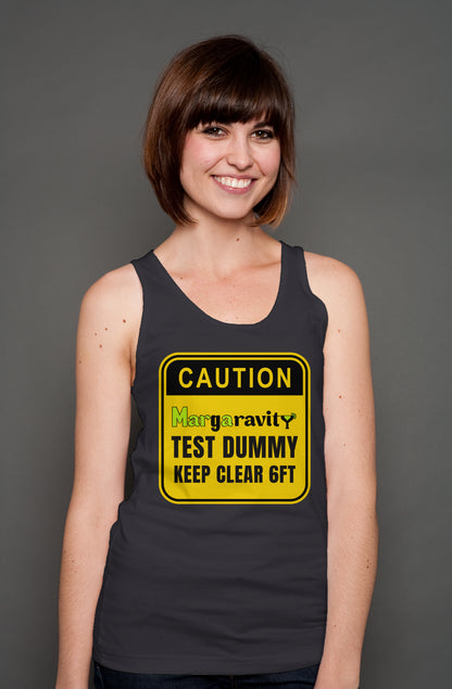 Caution Margaravity Test Dummy, unisex tank