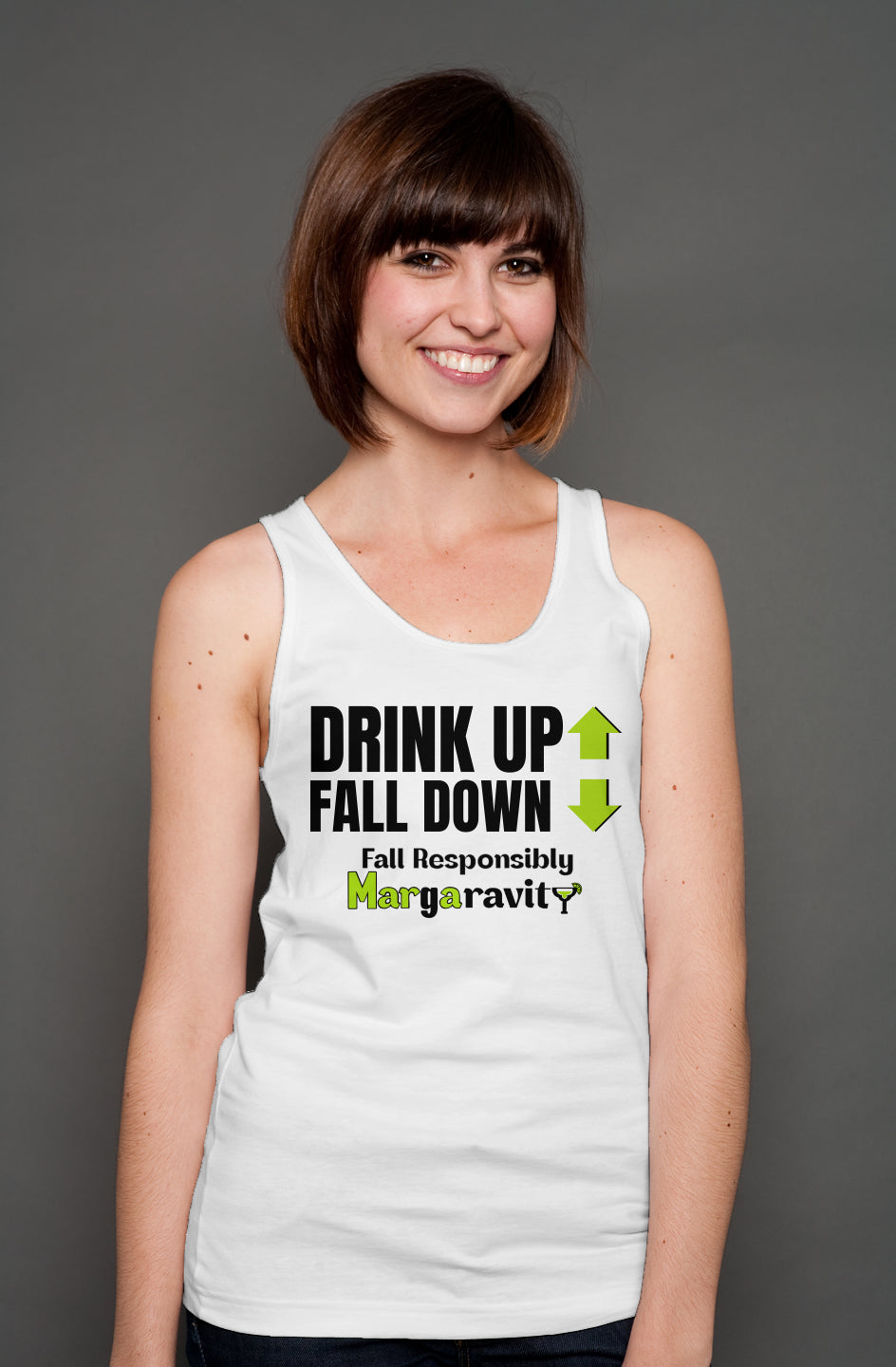 Drink Up Fall Down, unisex tank