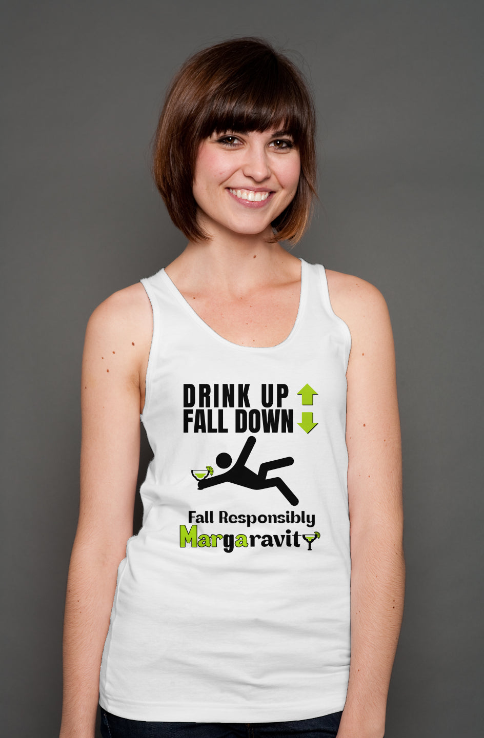 Drink Up Fall Down, unisex tank