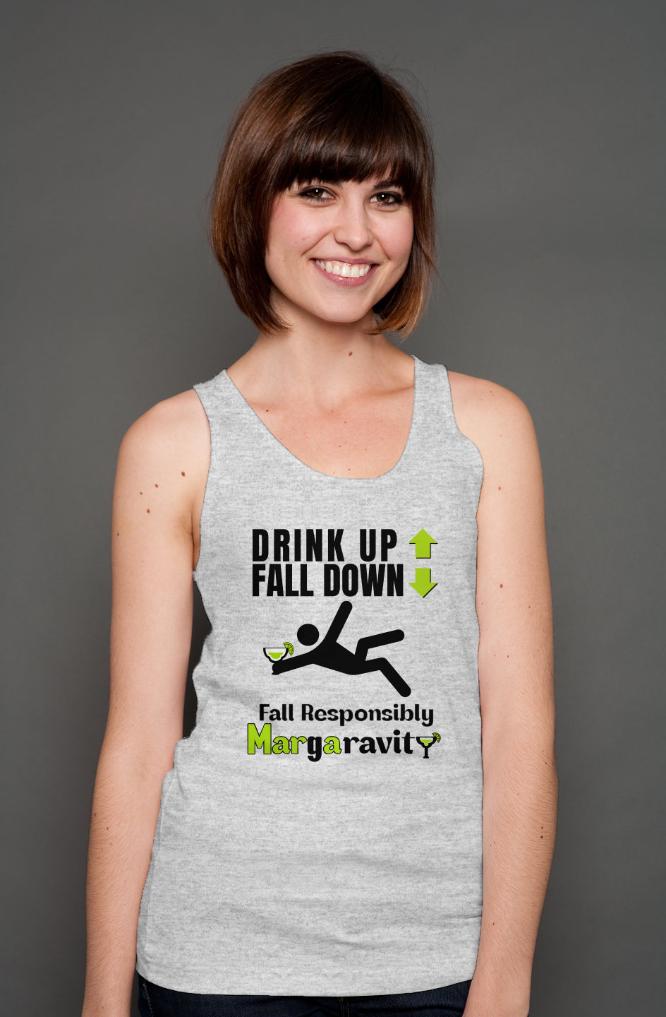 Drink Up Fall Down, unisex tank