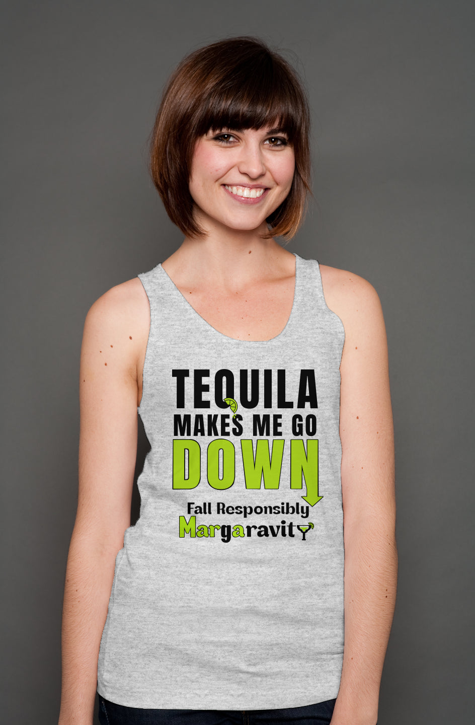 Tequila Makes Me Go Down, unisex tank