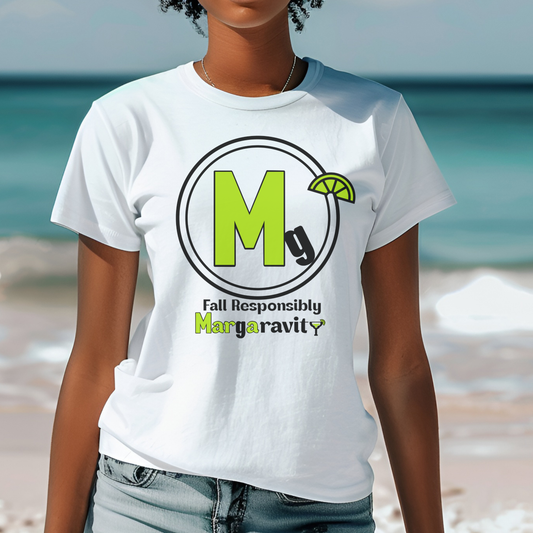 Margaravity Logo, Unisex Jersey T-Shirt in White